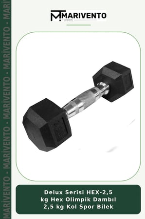 Delux Serisi HEX-2,5 kg Hex Olimpik Dambıl 2,5 kg Kol Spor Bilek