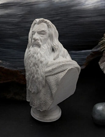 Gandalf Figürü Büstü Dekoratif Biblo