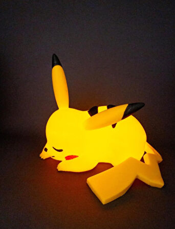 Uyuyan Pikachu Dekoratif Lamba Masaüstü Aydınlatma Dekoru Taşınabilir Lamba