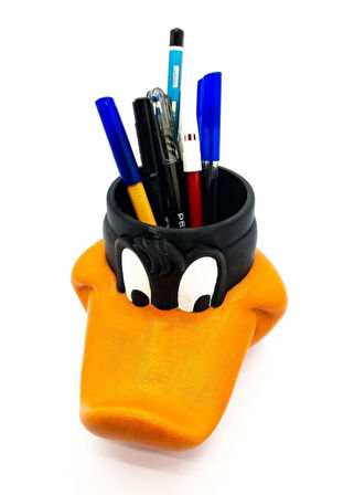 Daffy Duck Kalemlik Çizgi Film Figürü Kalemlik Masaüstü Kalemlik & Fırçalık
