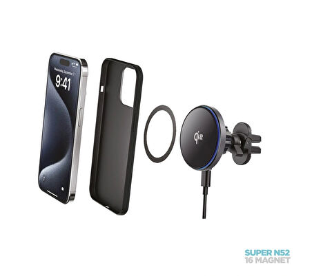 IBERRY MAGPORT MG3 Qİ2 WIRELESS KLİPSLİ TELEFON TUTUCU