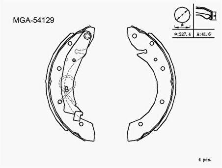 MGA 54129 Kampana Balata Levyelı Partner 96-08-Berlingo 96-07 4241.L6