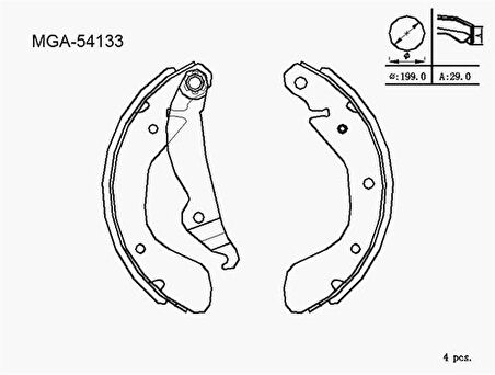 MGA 54133 Kampana Balata Levyelı Corsa Tigra Astra 93-01 1605952