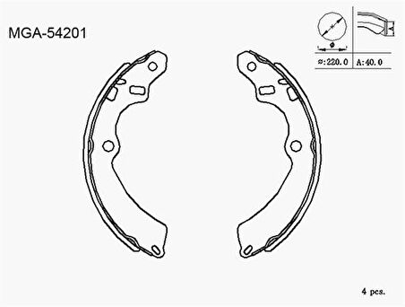 MGA 54201 Kampana Balata Suzuki Carry Sk410 86-91 K9922 5321085