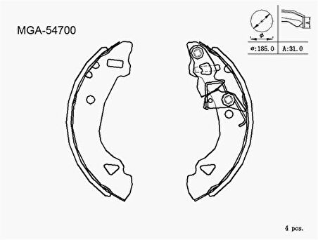 MGA 54700 Kampana Balata Uno 70 Panda 86-89 77362291