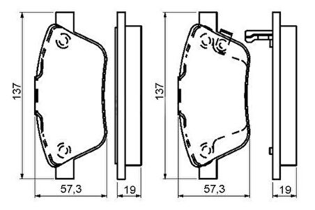 Mga 55110 Fren Balatası Ön Wva 23709-23710 Corsa D 1.3 Cdtı 90 Bg 07>06- Doblo 05-Ym Lınea 1.4 Tjet Stılo 04-Grande Punto 1.3 D 90 Hp Idea 1.9 Jtd