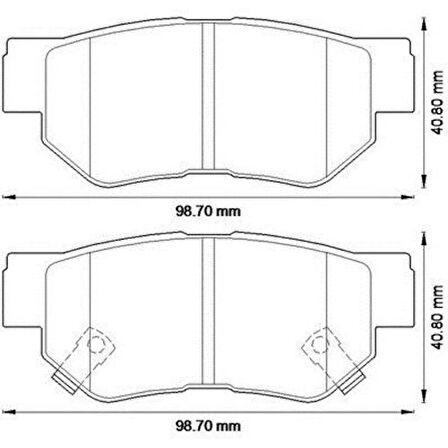 MGA 55235 Balata Fren Arka Santa Fe 06-Sonata 01-Sportage 04-Ssangyong Kyron 98- 5830226A00