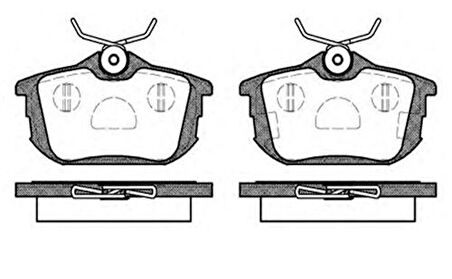 MGA 55292 Arka Fren Balatası Volvo S40-V40 96-04-Mitsubishi Carisma 96-06-Colt 04-9 30850978