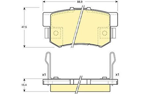 MGA 55307 Balata Fren Arka Honda Accord 90-98-Shuttle 94-04-Rover-600 90-Suzuki SX-4 06-Swift 05- 43022SY8A01
