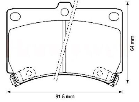 MGA 55345 Balata Fren Ön-Mazda 323 90-96 Rio 00-01 BRY73323ZA