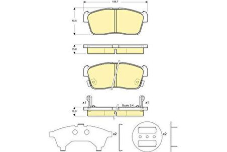 MGA 55368 Balata Fren Ön-Daihatsu Sirion 05-10-YRV 03- 5581076A00