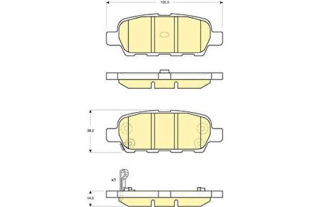 Mga 55416 Fren Balatası Arka Nıssan Qashqaı J10 07-13 Xtraıl T30 00> Xtraıl T31 07-13 Parthfınder 13> Koleos 08> Juke 10> Suzukı Grand Vıtara 08> Infınıtı Ex35-G37 08> Fx35 03>