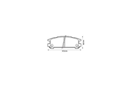 MGA 55424 Balata Fren Arka Subaru Legacy 89-98 4WD-Impreza 92-00 4WD 26296AA062