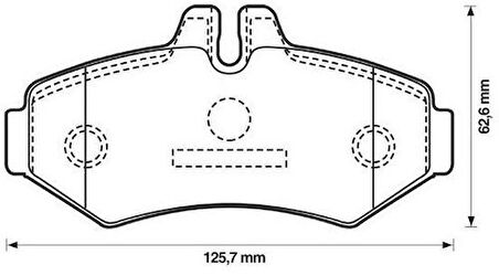 MGA 55572 Arka Fren Balatası-0Wc Kulaksız Volkswagen LT 97-03 Sprinter 95-05 2D0698451B