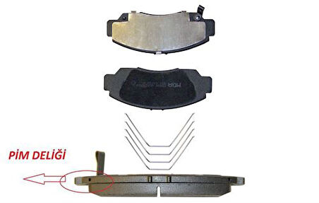 MGA 55606 Ön Fren Balatası Honda Civic 1.4-1.6-1.8 HB-Sedan Fd6 2006-Civic Fb7 2012-Honda Frv 2006-Pım Delikli 45022TR0E51