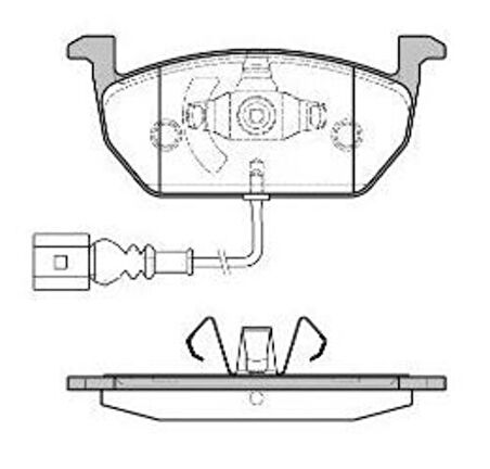 MGA 56405 Ön Fren Balatası-Kablolu Volkswagen Golf 13-A3 13-16 Leon 12 5Q0698151C
