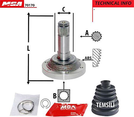 MGA 70170 Aks Kafası İç Sol Albea -05 7783807