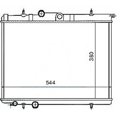 MGA Su Radyatoru Peugeot:206 1.4 1.6 00-08 Ac 380x544x23