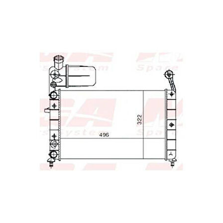 MGA Su Radyatoru Fiat:Tempra-Tıpo 1.4 16 Karbb. Nac Bıdonlu 90-93 498x322x32