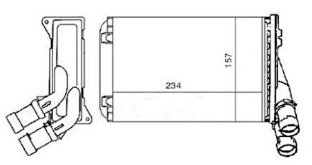 MGA 81111 Kalorifer Radyatörü Mekanik P306 Xsantıa Xsara Zx 234x156 6448.C8