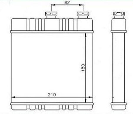 MGA 81114 Kalorifer Radyatörü Mekanik Astra G Zafira Beher 180x210x33 1618142