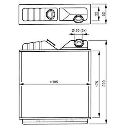 MGA 81124 Kalorifer Radyatörü Brazing 32mm Vectra A 93- 1618004