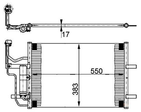 MGA 82201 Klima Radyatörü Mazda 3 2003-2009 Mazda 5 2005-2008 BPYK6148ZA