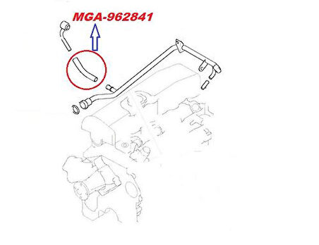 Mga 962841 Hortum Kalorifer- 10Mm.X16Cm. Starex 97>08-Starex-Lıbero 03>07