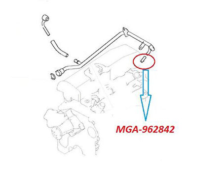 Mga 962842 Hortum Kalorifer- 10Mm.X7Cm. Starex 97>08-Starex-Lıbero 03>07