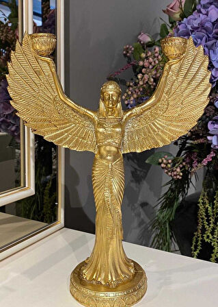 Şamdan Mısır Tanrıçası  İsis Gold