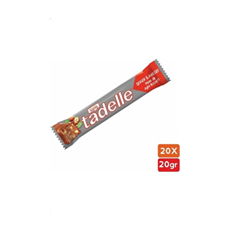 Tadelle Şeker Ilavesiz Çikolata 20 Gr X 20 Adet