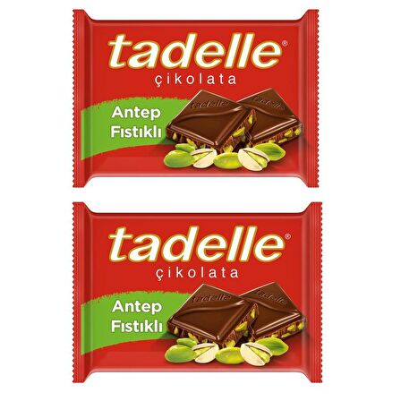 Tadelle Antep Fıstıklı Sütlü Tablet Çikolata 60 gr X 2 Adet