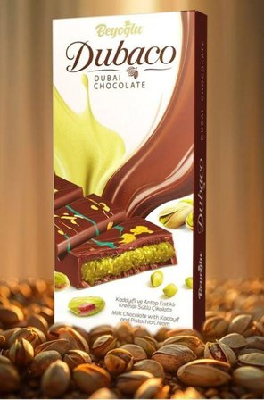 Dubaco Çıtır Kadayıflı Ve Antep Fıstıklı Çikolata 95 Gr x4