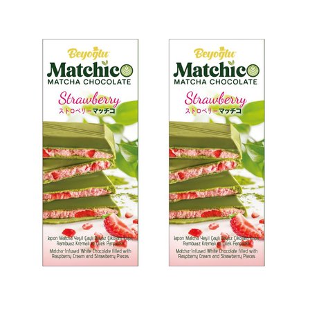 Matchıco Matcha Chocolate Strawberry 95gr x2