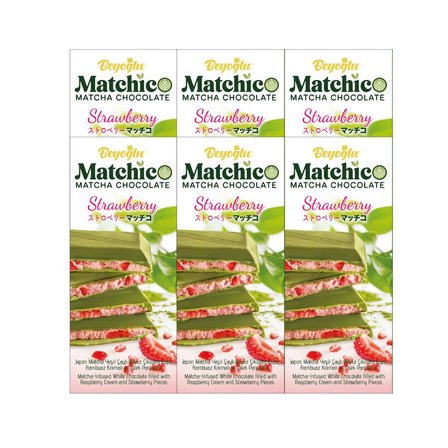 Matchıco Matcha Chocolate Strawberry 95gr x6