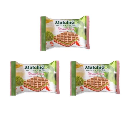 Matchıco Matcha Chocolate Strawberry Gofret 32gr x3