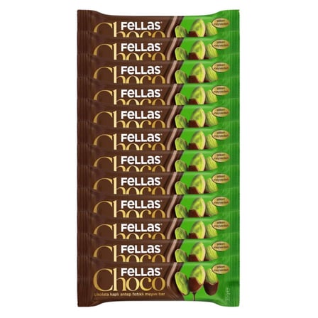 Çikolata Kaplı Meyve Bar Antep Fıstıklı 35gr x12