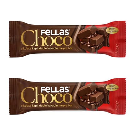 Çikolata Kaplı Meyve Bar Double Kakao 35gr x2
