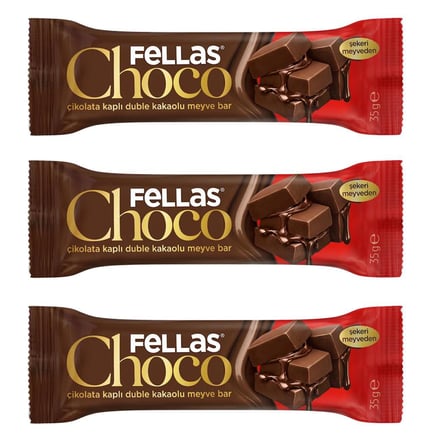 Çikolata Kaplı Meyve Bar Double Kakao 35gr x3