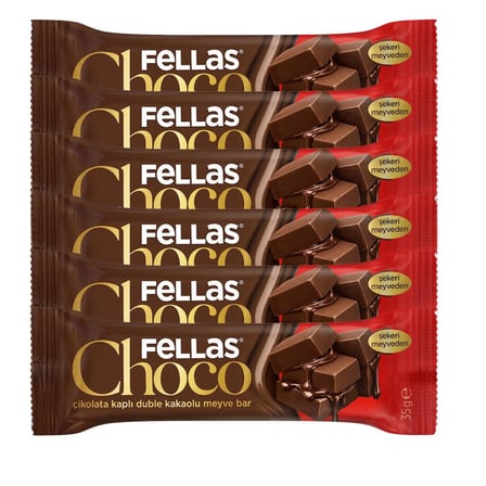 Çikolata Kaplı Meyve Bar Double Kakao 35gr x6