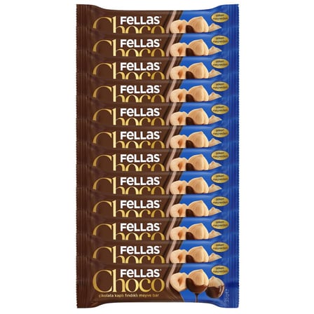 Çikolata Kaplı Meyve Bar Fındıklı 35gr x12