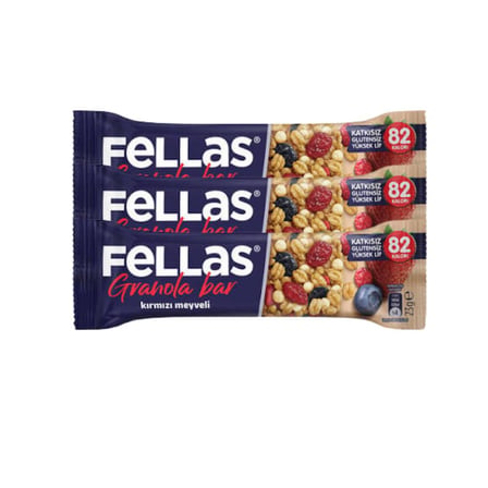 Fellas Kırmızı Meyveli Granola Bar 23gr x3