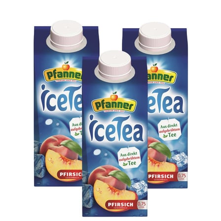 Pfanner İce Tea Pfirsich Şeftali Soğuk Çay 750 Ml x3