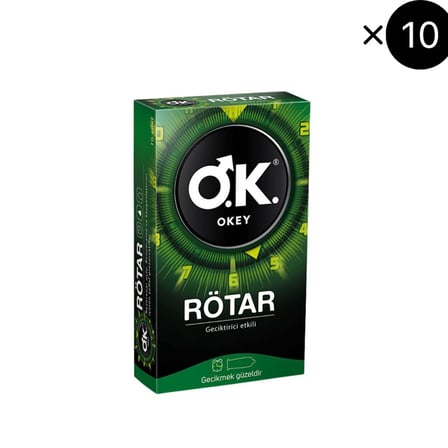 Okey Rötar Prezervatif 10'lu x10 (100 adet)
