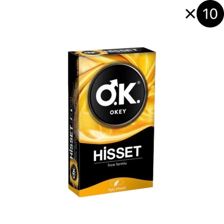 Okey Hisset Prezervatif 10'lu x10 (100 adet)