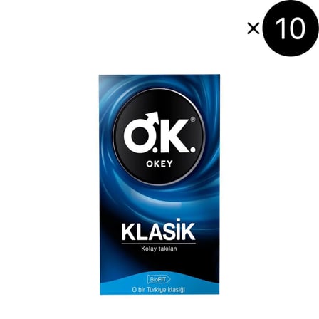 Okey Klasik Prezervatif 10'lu x10 (100 adet)