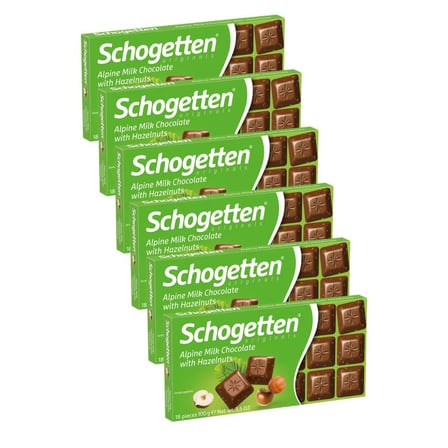 Schogetten Sütlü Fındıklı Çikolata 100gr x6