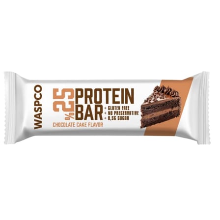 Waspco Bitter Çikolata Kaplı Kek Aromalı Protein Bar