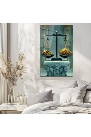 Yönetici Ruhunu Yansıtan Gold Cam Tablo | Modern Sanat Tablosu | UV Baskılı Canlı Renkler | Yatak Odası ve Antre | Anlamlı Hediye Seçeneği