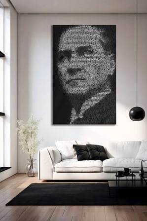 Atatürk Silüet Siyah Zemin Cam Tablo | Dekoratif Duvar Tablosu | Solmayan Canlı Renkler | Mutfak ve Yemek Alanı | Doğum Günü Hediyesi